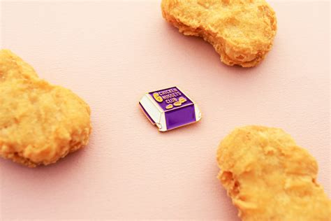Chicken Nugget Club Enamel Pin Etsy
