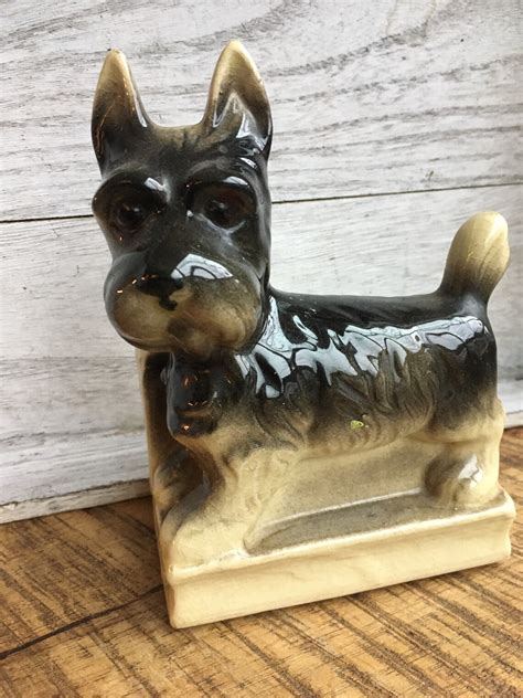Scottie Dog Ceramic Vintage Bookend Or Paperweight Vintage Etsy