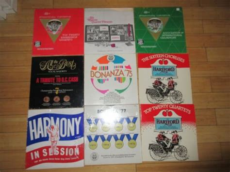 Vintage Lot Of 9 Lps Barbershop Chorus And Quartets 1970s 80s Vinyl
