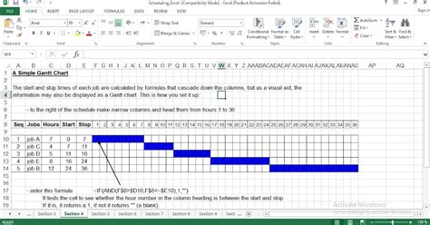 Production Scheduling Excel Template Software Engineering