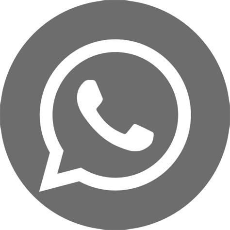 Gray Whatsapp Logo Icon