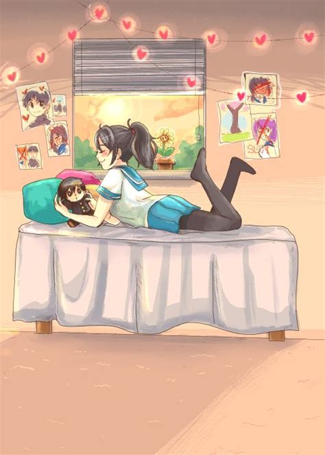 Ayano Aishi In Her Room By Opiax Yandere Simulator Pinned By Claire