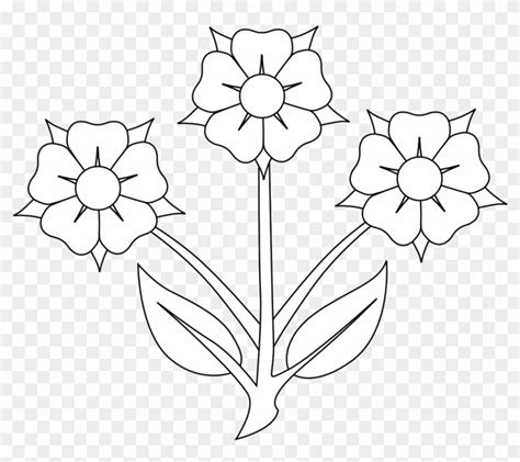 Black And White Flower Clip Art Flowers Clipart Black And White