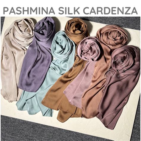 Jual Pashmina Silk Cardenza Cradenza Silk Shawl Pashmina Malay Silk