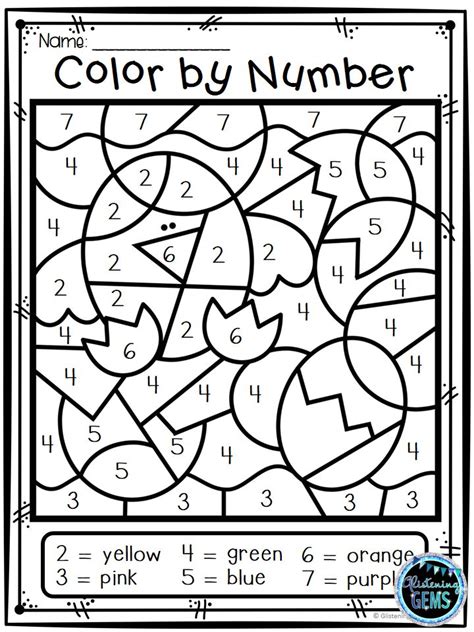 By repeatedly counting numbers from 1 to 10, children are learning help children develop fine motor. Color by Number Spring | Spring Numbers 1-10 | Kindergarten coloring pages, Color by number ...