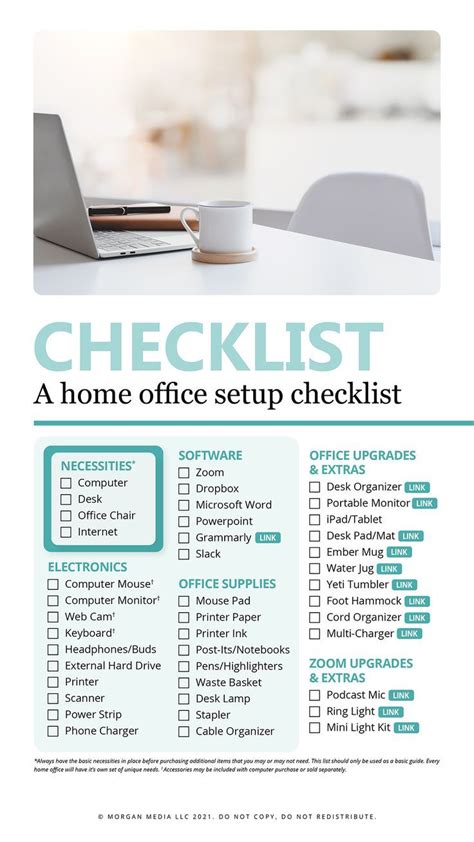 Home Office Setup Checklist Must Haves For Work From Home