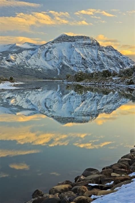 Sunset Winter Landscape Reflections Photo Information