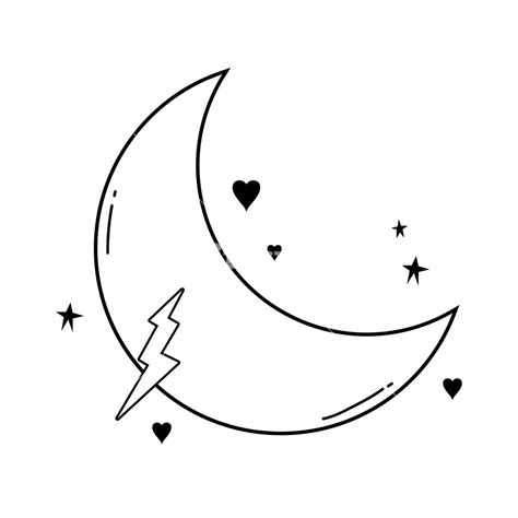 How To Draw The Cute Moon With Stars Step By Step You