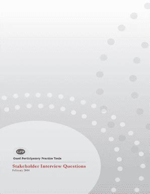 Fillable Online Stakeholder Interview Questions Fax Email Print PdfFiller