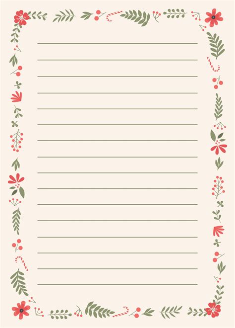 Christmas Letter Paper Printable