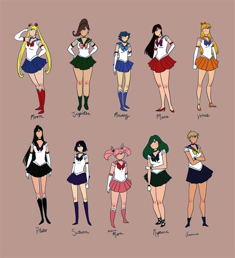 Sailor Scout Body Differences By Daffadowndilly On Deviantart