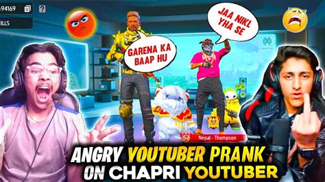 Angry Youtuber Prank On Chapri Youtuber Funny Angry Youtube