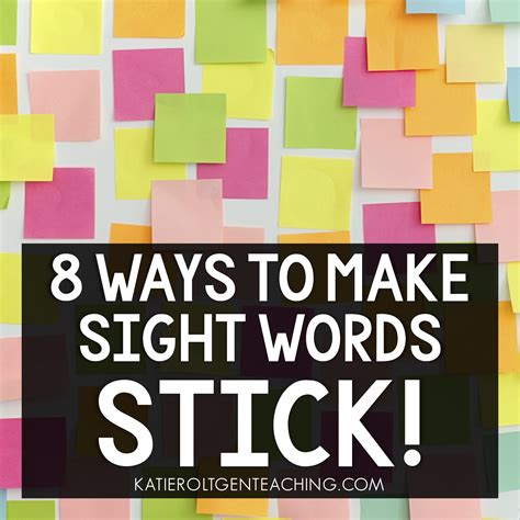 Making Sight Words Stick 8 Interactive Activities And Resources