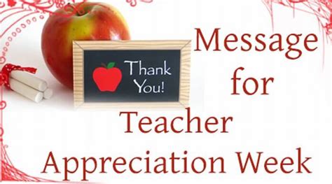 Message For Teacher Appreciation Week