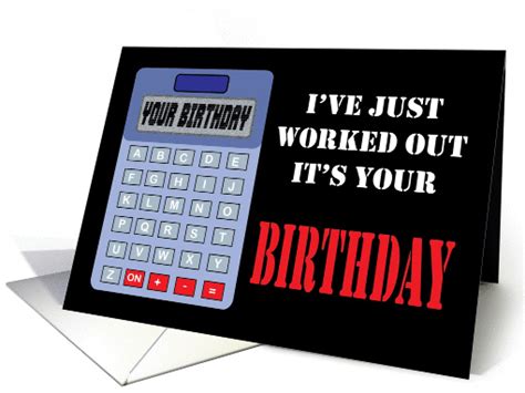 Name (initial or nickname) he she they. Calculator Birthday card (1426666)