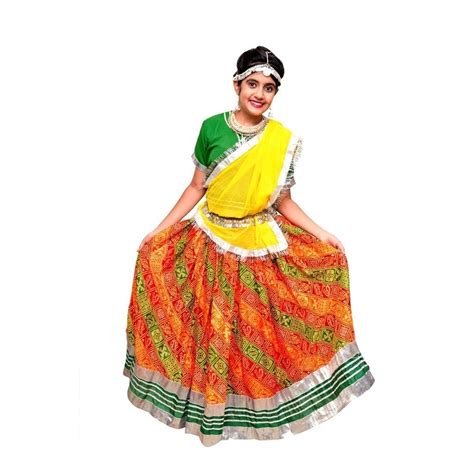 Printed Art Silk Itsmycostume Rajasthani Dress For Dance And Drama At