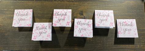 Handmade Mini Thank You Cards With Blank Envelope I Etsy