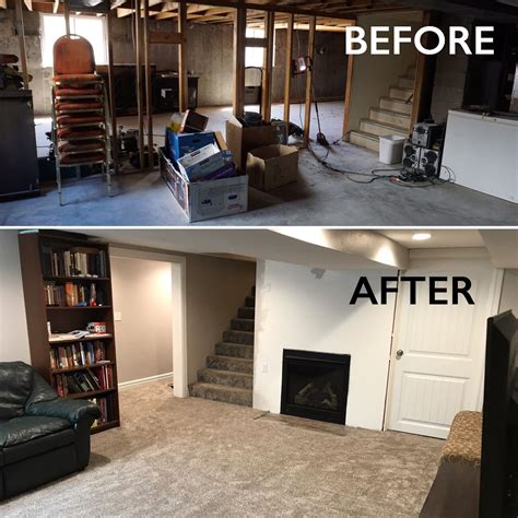 Basement Living Room Remodel Before And After Basement Living Rooms