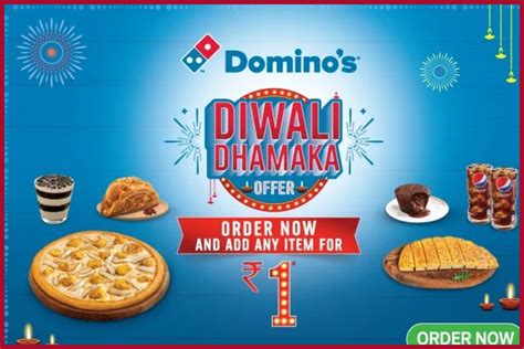 Dominos Diwali Dhamaka Buy Your Favourite Pizzas And Get One Of These 9 Items For Just Rs 1