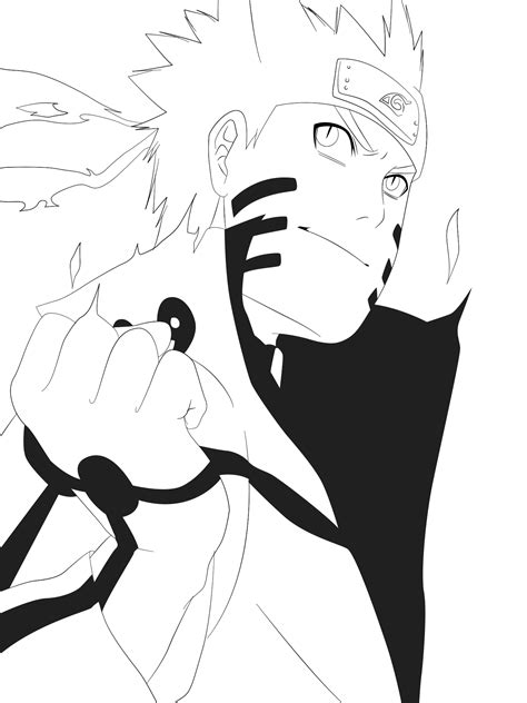 Naruto Kyuubi Mode Lineart By Advance996 On Deviantart
