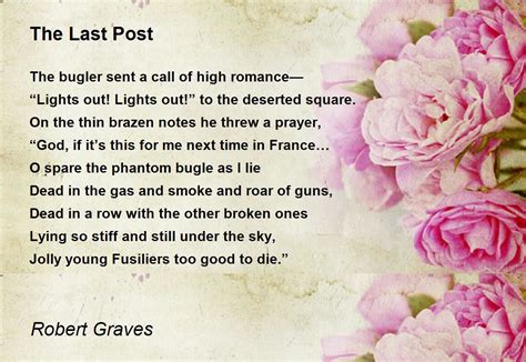 The Last Post Poem By Robert Graves Poem Hunter