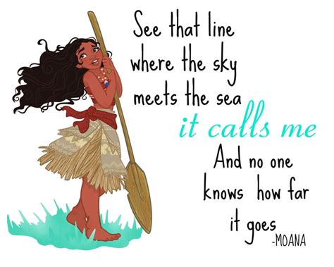 Moana It Calls Me Disney 8x10 Instant Download Etsy