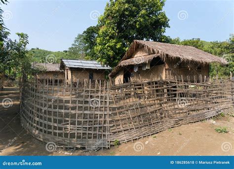 Chin People Village In Mrauk U Rakhine State Myanmar Stock Photo