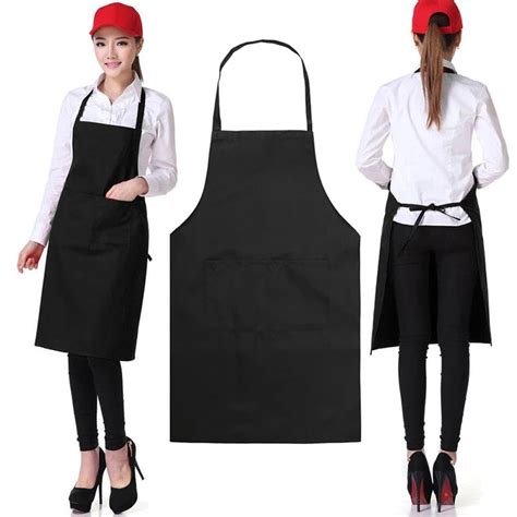 Waterproof Oil Cooking Aprons For Chef Women Men Kitchen Apron With Pocket Dishwashing Cleaning