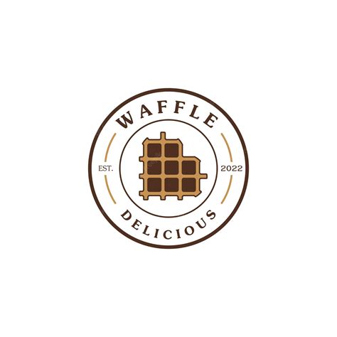 Premium Vector Delicious Belgian Waffle Logo Template