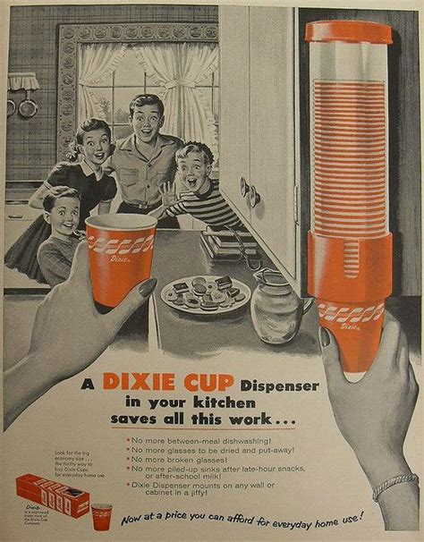 Dixie Cups 1954 Advertisement Illustration Vintage Ad 1950s Vintage