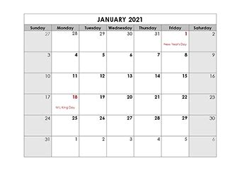 Free 2021 calendars in pdf, word and excel. 2021 Word Calendar With Holidays | Lunar Calendar