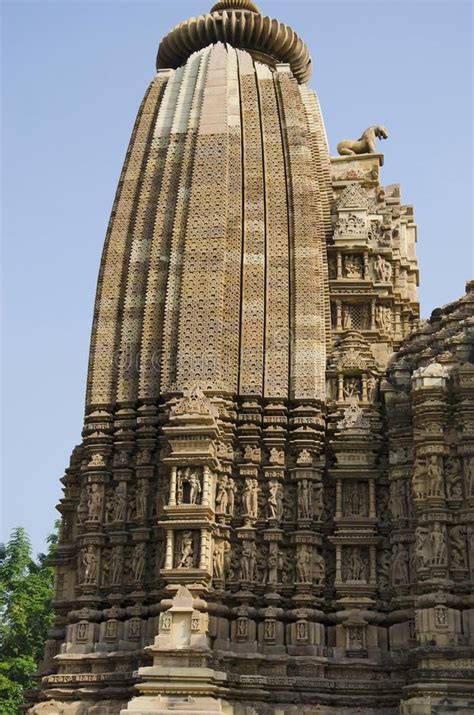 Templo De Vamana Shikara Visión Superior Grupo Del Este Khajuraho