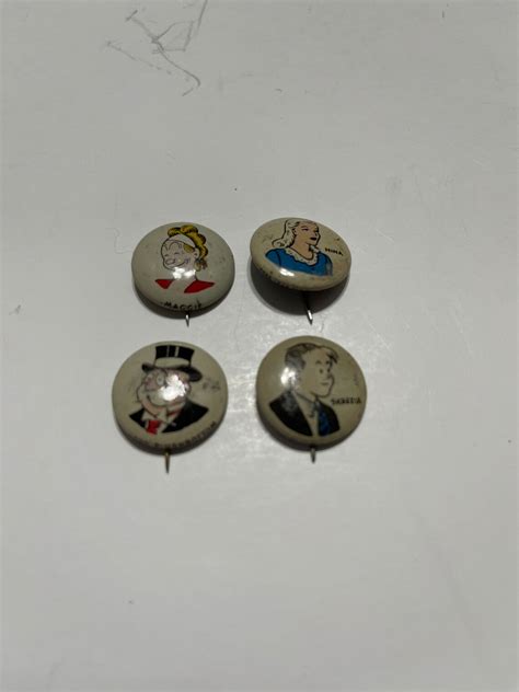 Vintage Kelloggs Pep Pins Set Of 4 1945 Maggie Nina Etsy