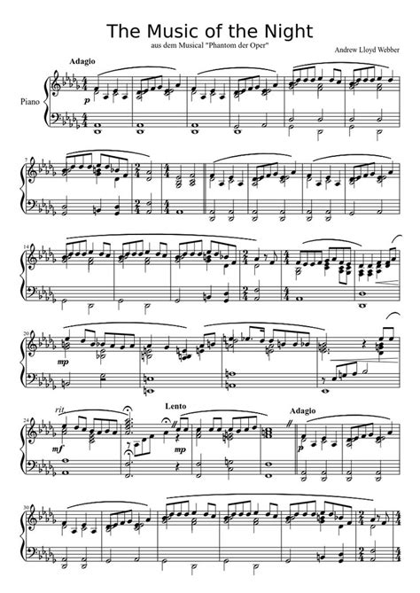 Phantom of the opera overture sheet music. 451 best images about piano notes on Pinterest | Sheet music, Nocturne and Free piano sheet music