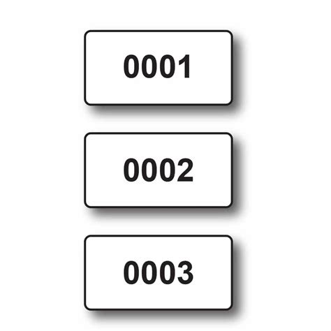Sequential Numbered Labels The Label People