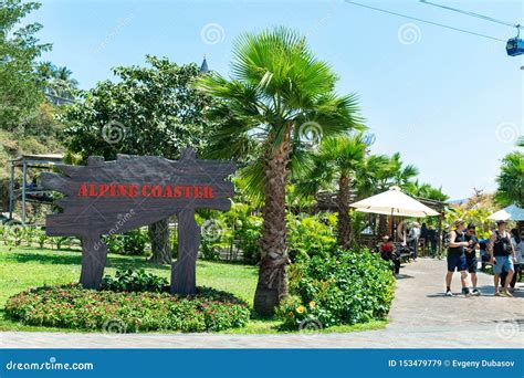 NHA TRANG, VIETNAM - APRIL 16, 2019: Tourists in a Tropical Amusement