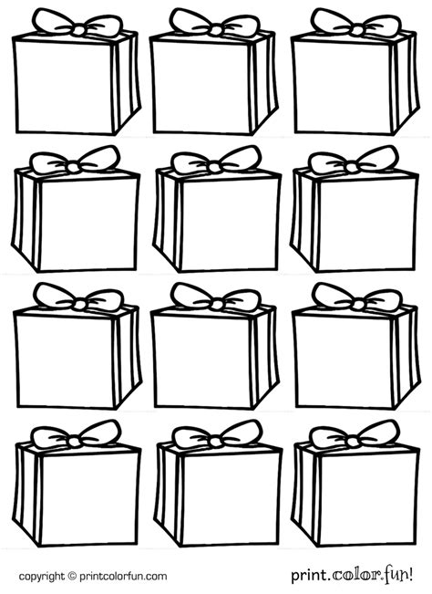 Gift tags: Boxes - Print Color Fun!