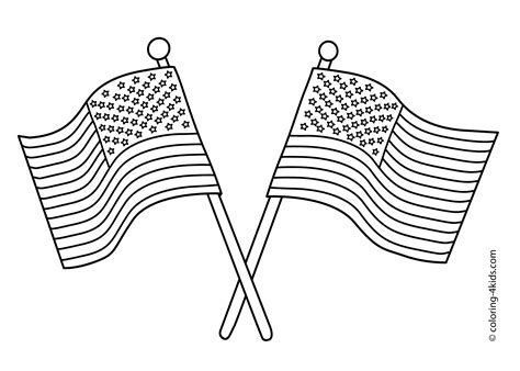 The best free, printable coloring pages of america! Two USA flags coloring pages, USA independence day ...