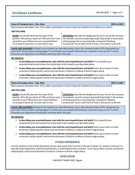 Star Resume Template For Microsoft Word