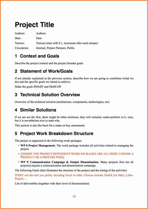 Software Project Proposal Template Word - Professional Template Examples