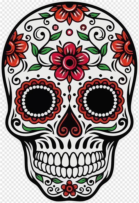 calavera day of the dead skull death mexican cuisine skull sticker flower human skull