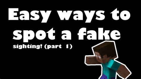 How To Spot A Fake Herobrine Sighting Part One Youtube