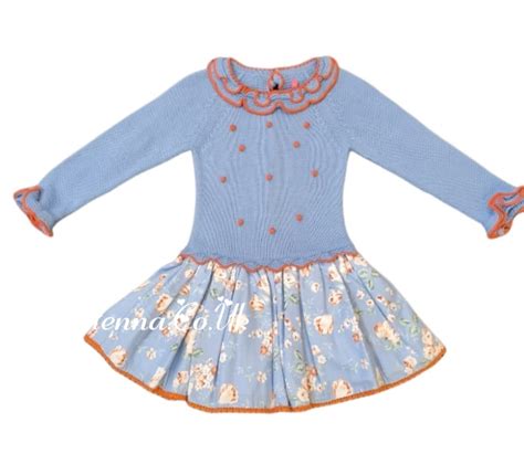 Nini Ropa Infantil Knitted Girls Dress Bella Sienna