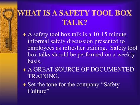 Toolbox Talk Topics