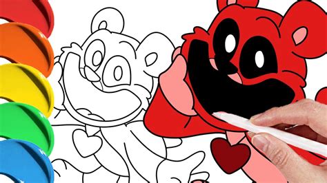 How To Draw Bobby Bearhug Poppy Playtime Chapter 3 Smiling Critters Easy Drawing Coloring