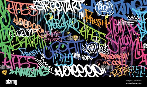 Abstract Graffiti Art Background With Scribble Throw Up And Tagging