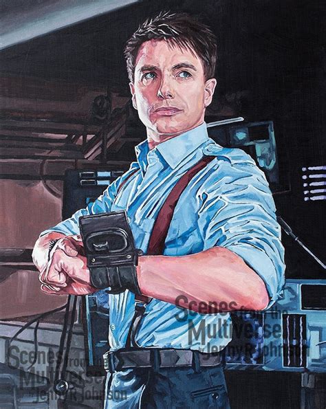 Captain Jack Harkness Doctor Who Torchwood Art Print John Barrowman Oil Painting Portrait