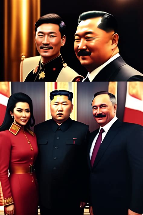 Lexica Portrait Of Wladimir Putin Posing With Kim Jong Un Adolf