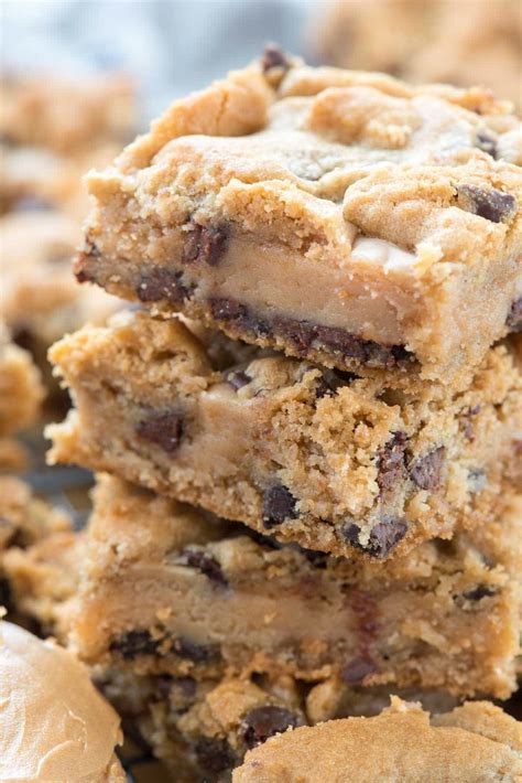 Gooey Peanut Butter Chocolate Chip Cookie Bars Crazy For