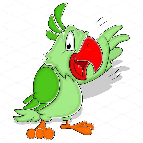 Cartoon Parrot Vector 2 ~ Illustrations on Creative Market